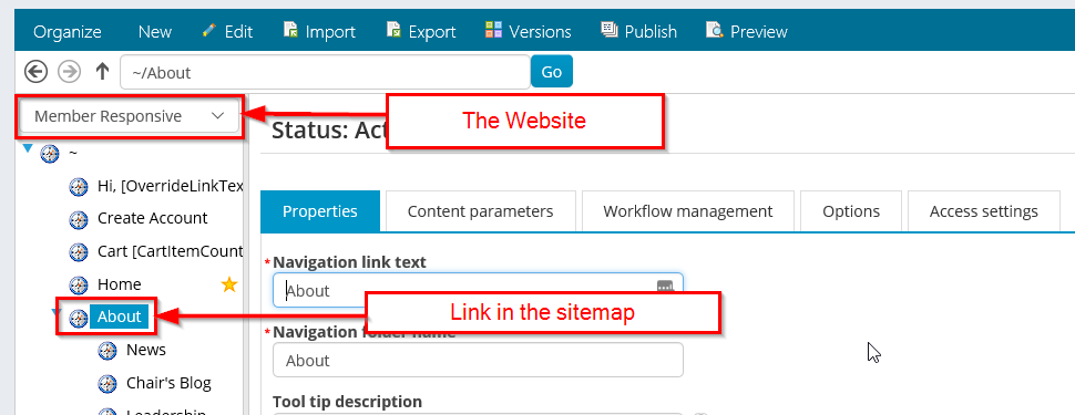 sitemap link